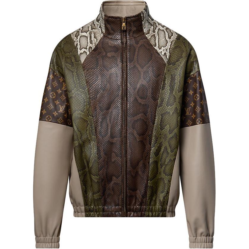 

LOUIS VUITTON Питон Микс Кожаный топ для спортивного костюма, Multicolor