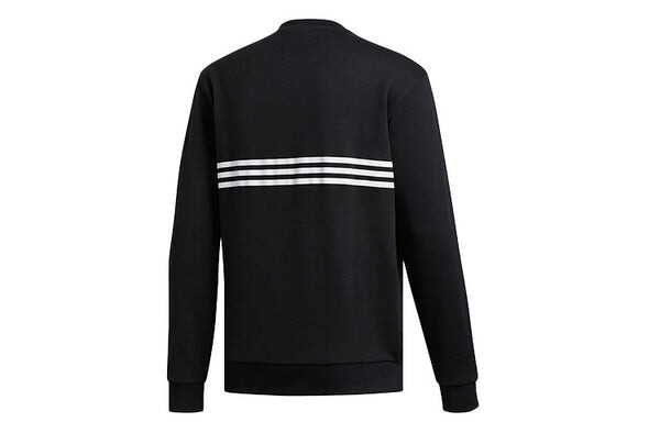 Толстовка adidas originals OUTLINE TRF CRW Large logo Printing Round Neck Pullover Black, черный — фото 2