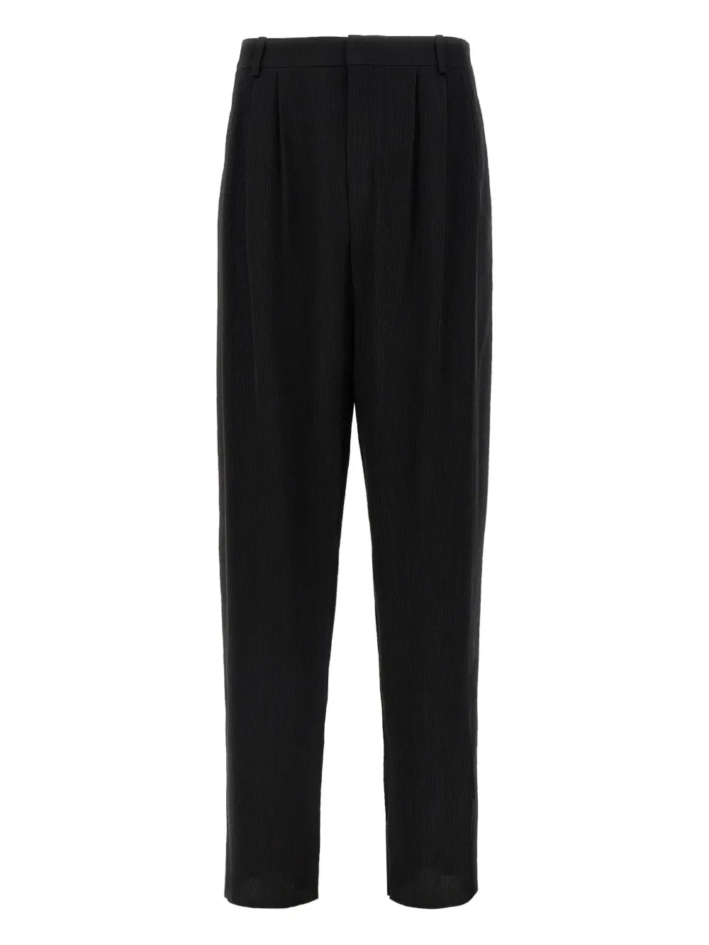 Шелковые брюки Saint Laurent, черный