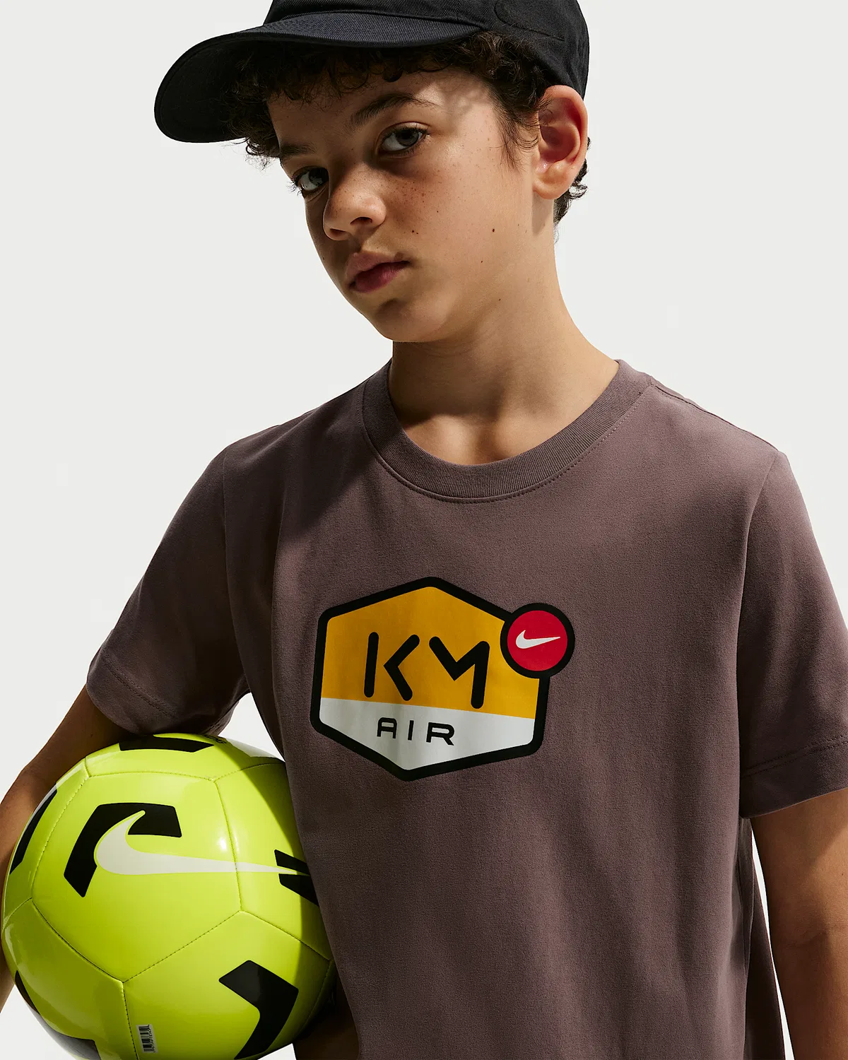 Детская футболка Dri-FIT Kylian Mbappé, Plum Eclipse — фото 3