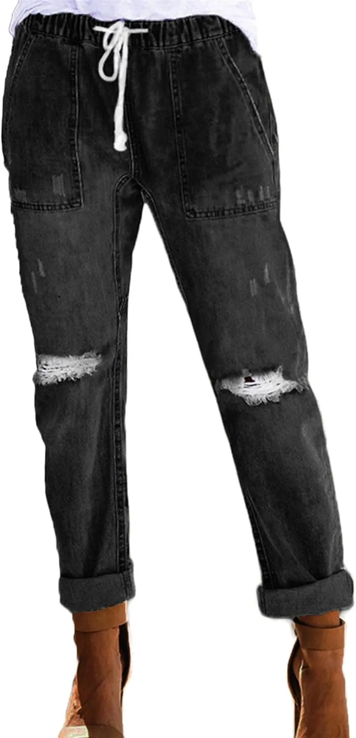 

Женские джинсы-джоггеры GPCHAN Casual с эластичным поясом