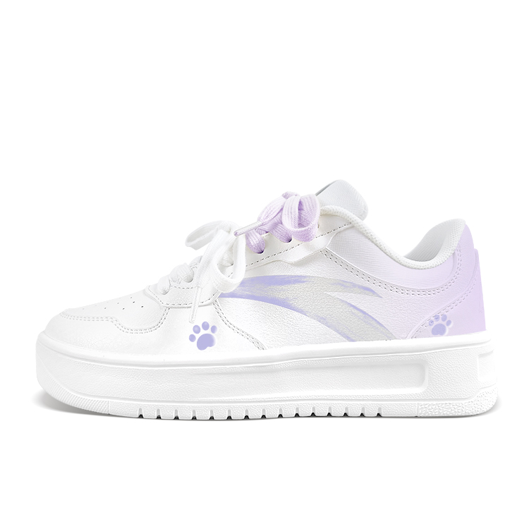 

Легкие низкие кеды из искусственной кожи с противоскользящей, износостойкой, сбалансированной и дышащей подошвой ANTA, фиолетовый