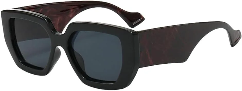 

Солнцезащитные очки в крупной оправе для мужчин и женщин, модные, с широкими дужками, роскошные, белые, черные, солнцезащитные очки UV400 TYUVIVO, Black Flowers Gray