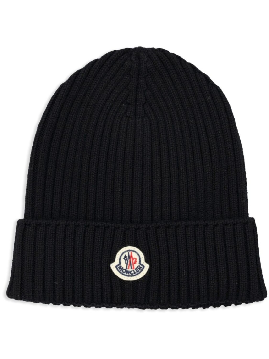

Moncler Enfant шерстяная шапка с нашивкой-логотипом, черный