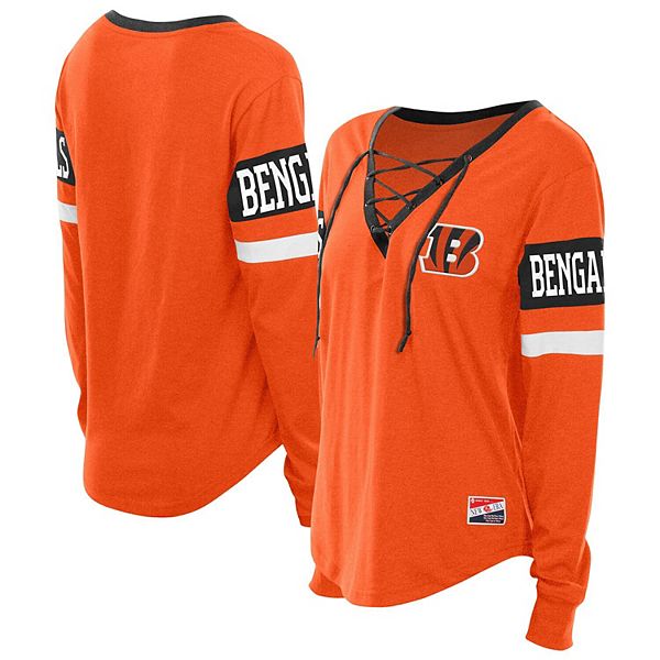 

Женская оранжевая футболка cincinnati bengals throwback с длинным рукавом New Era, Оранжевый, Женская оранжевая футболка cincinnati bengals throwback с длинным рукавом New Era