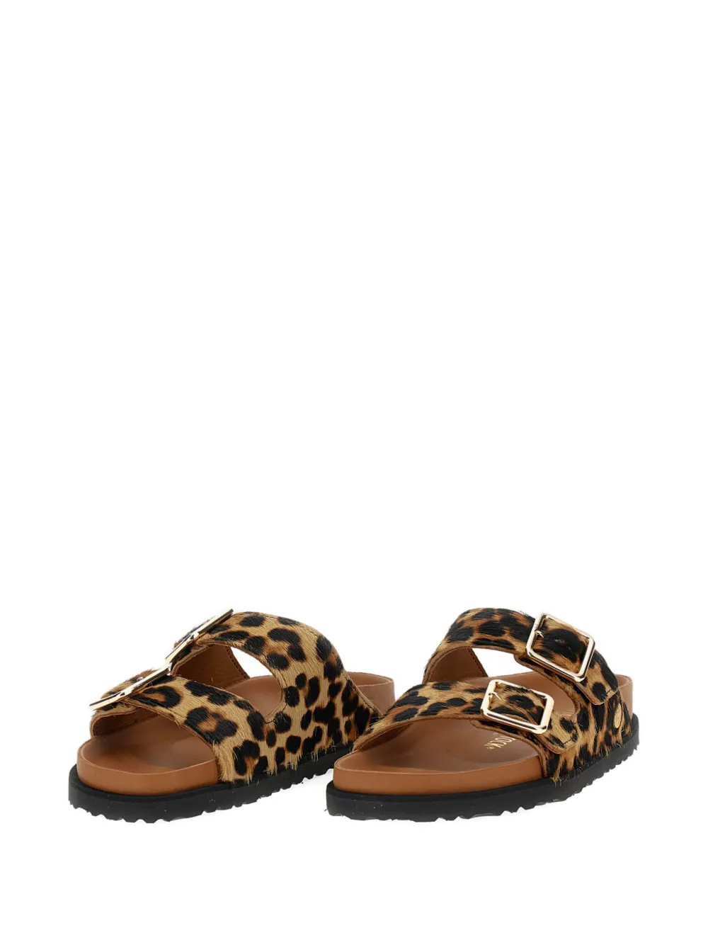 Босоножки с леопардовым принтом и регулируемыми пряжками Birkenstock, коричневый — фото 2