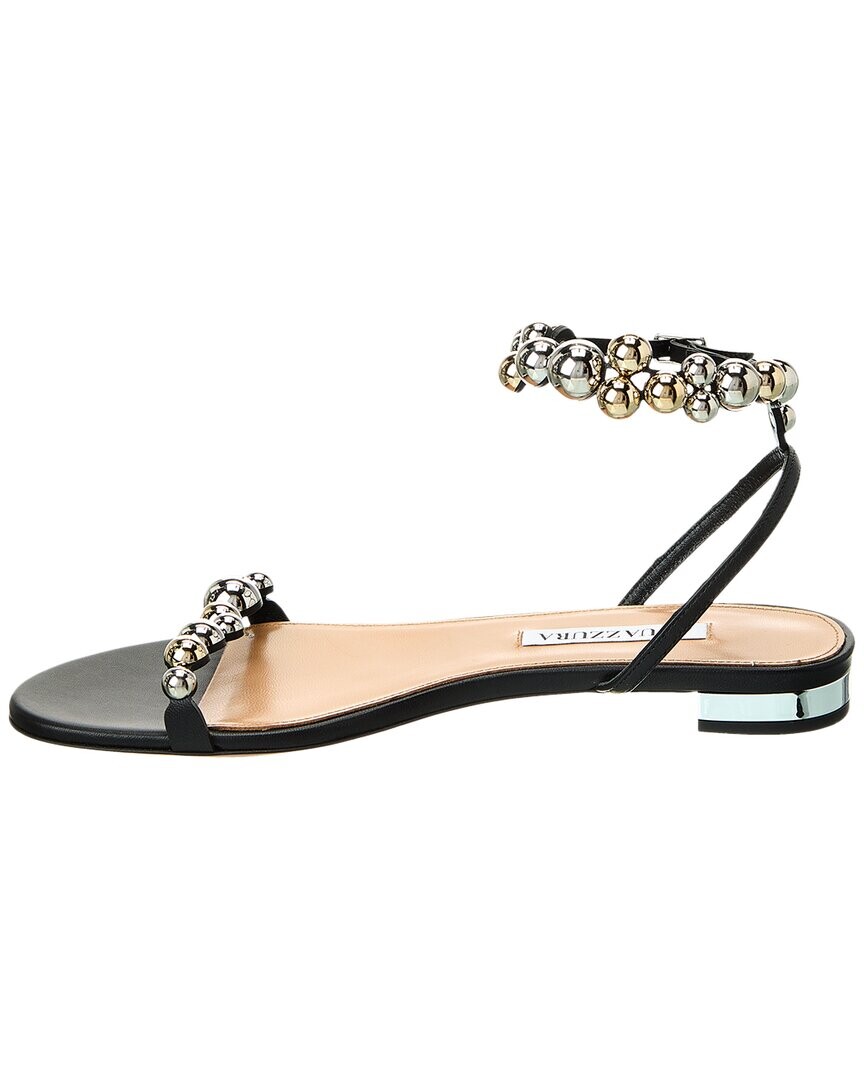 Кожаные сандалии Aquazzura Bubbles, черный