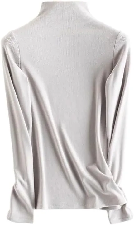 

Зимняя женская блузка из шелка и вискозы с длинным рукавом Rfmfkkg