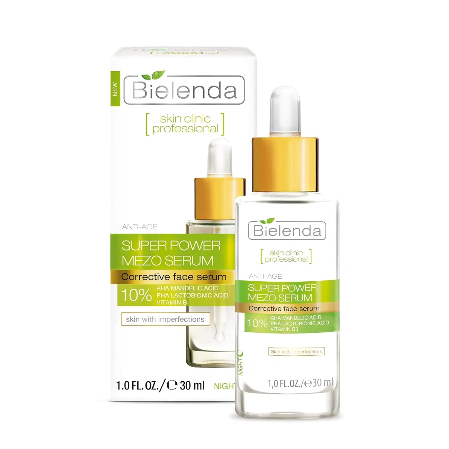 Сыворотка Bielenda — Корректирующая антивозрастная SKIN CLINIC PROFESSIONAL SUPER MEZO
