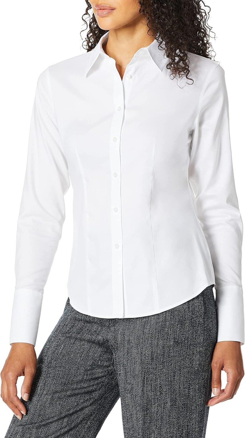 

Рубашка Women's Long Sleeve Wrinkle Free Button Down Blouse Calvin Klein, белый