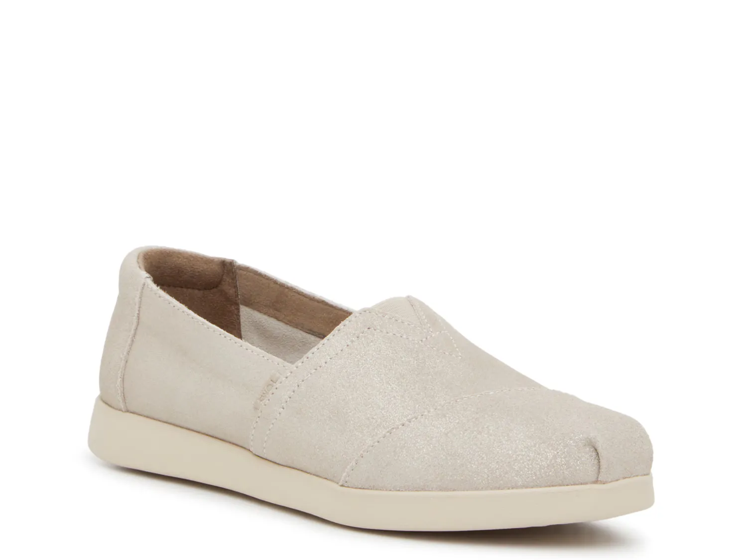 

Слипоны Alpargata Plus Slip-On Toms, серебряный/металлик