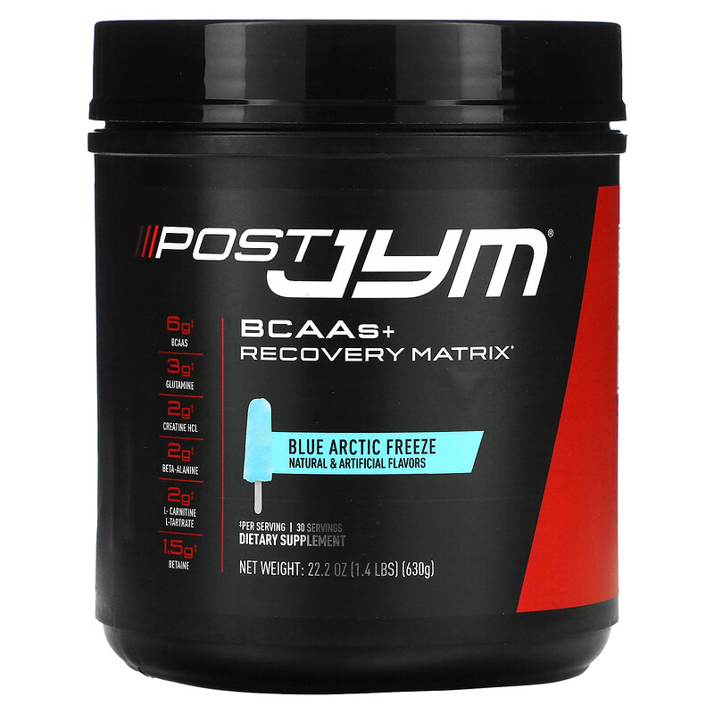 

JYM Supplement Science, BCAA + Recovery Matrix, Blue Artic Freeze, 22 унции (630 г)