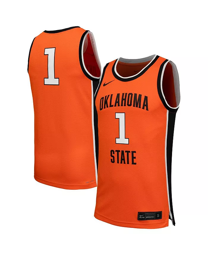 

Мужская 1 оранжевая реплика баскетбольной майки Oklahoma State Cowboys Nike