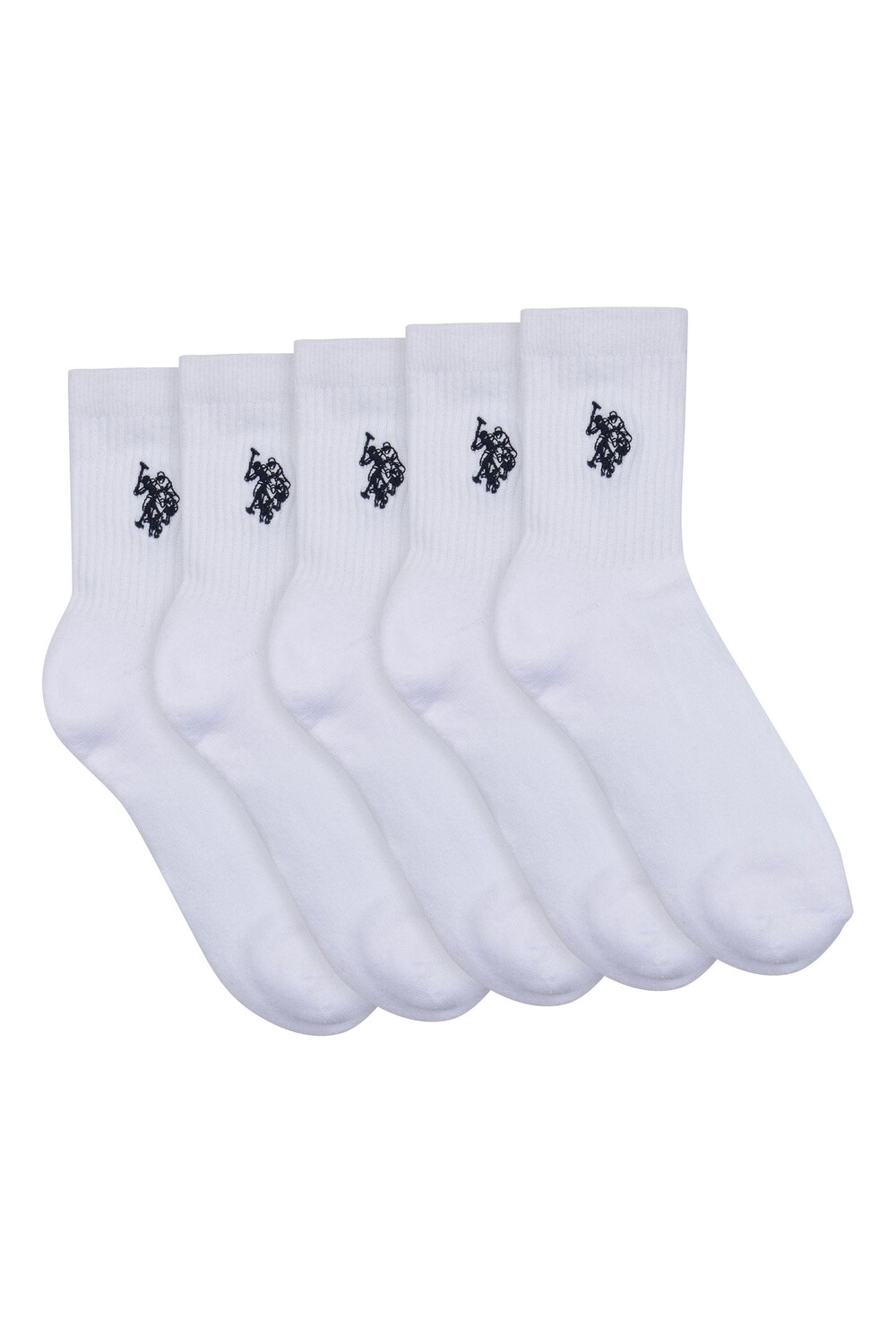 

Четвертьспортивные 5 пар носков U.S. Polo Assn, белый