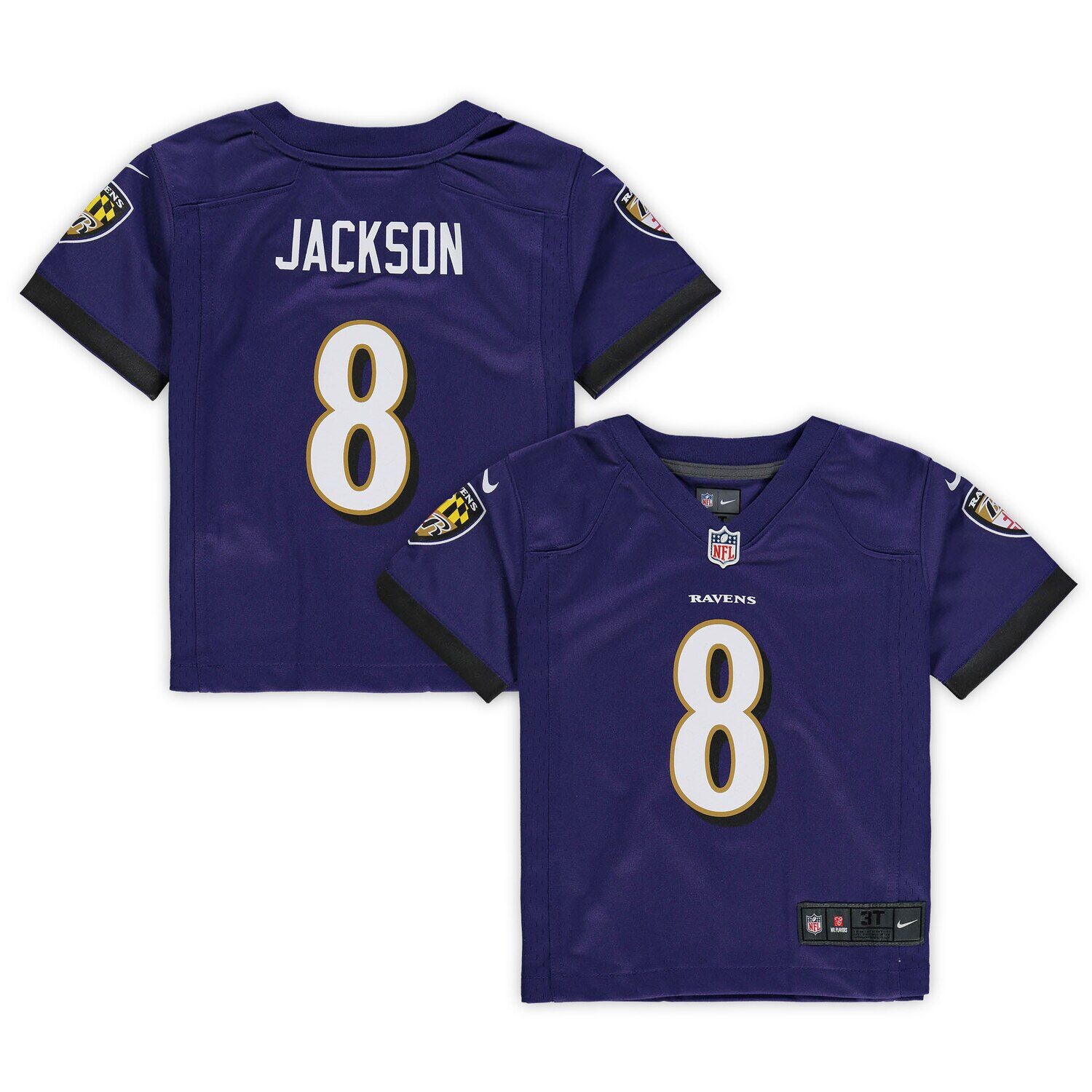 

Джерси Nike Lamar Jackson Purple Baltimore Ravens Game для малышей Nike