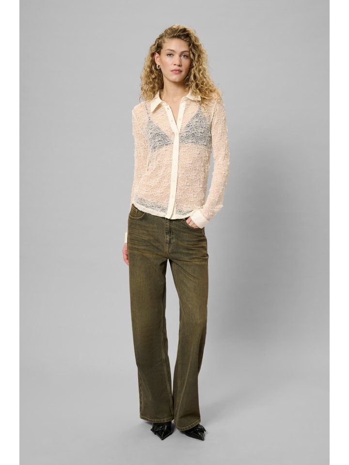 

My Essential Wardrobe Рубашка с длинными рукавами MWRita облегающего кроя в цвете "Белоснежка"