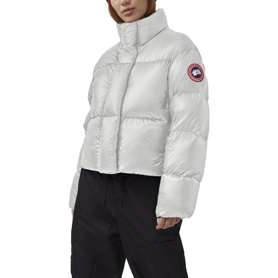 Короткая стеганая куртка Cypress черный Canada Goose, серебристо-белый — фото 4