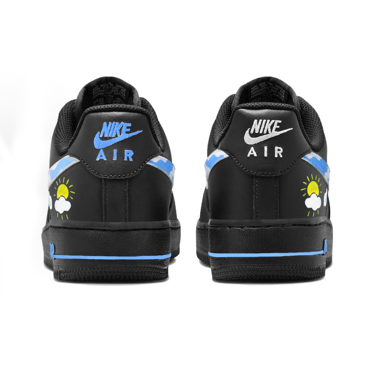 Nike Air Force 1 Прогноз Погоды Устойчивые к Истиранию Лоу-топ Скейтборд Кроссовки Мужские - Синий Золотой Пакет для Покупок, цвет Blue Gold Shopping Bag — фото 4