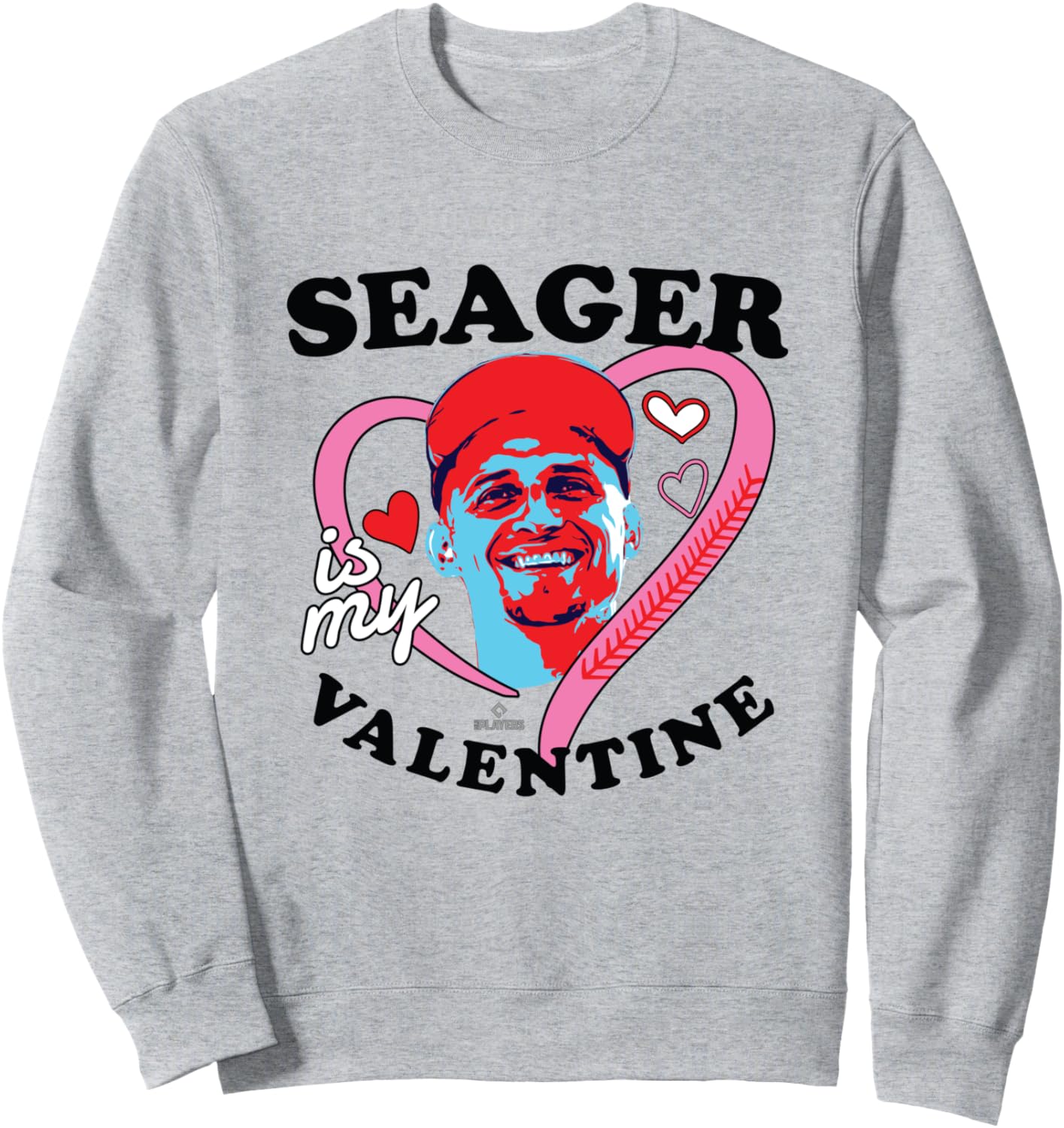 

Футболка с надписью «Кори Сигер - мой Валентин» (Corey Seager Is My Valentine) с символикой бейсбольной команды Техаса MLBPA Ryno Sports, серый