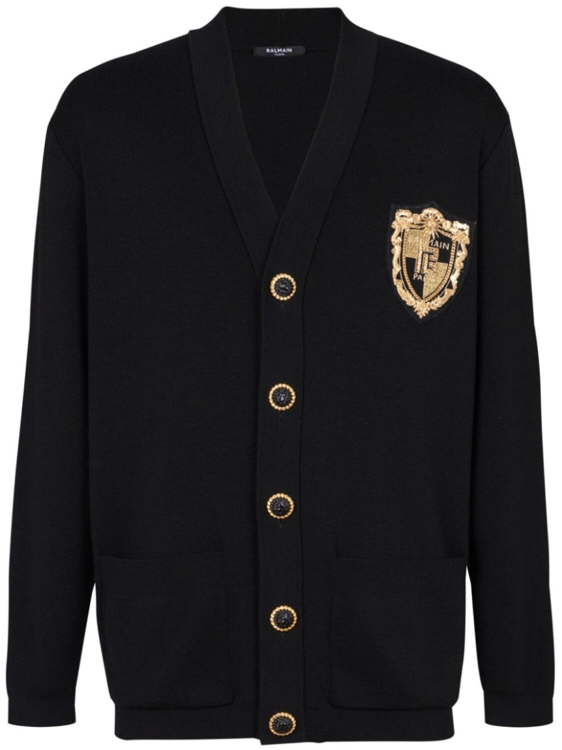 

Кардиган с нашивкой-логотипом Balmain, черный