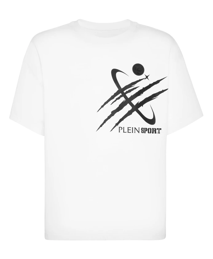 

Футболка с круглым вырезом, ss scratch Plein Sport, белый