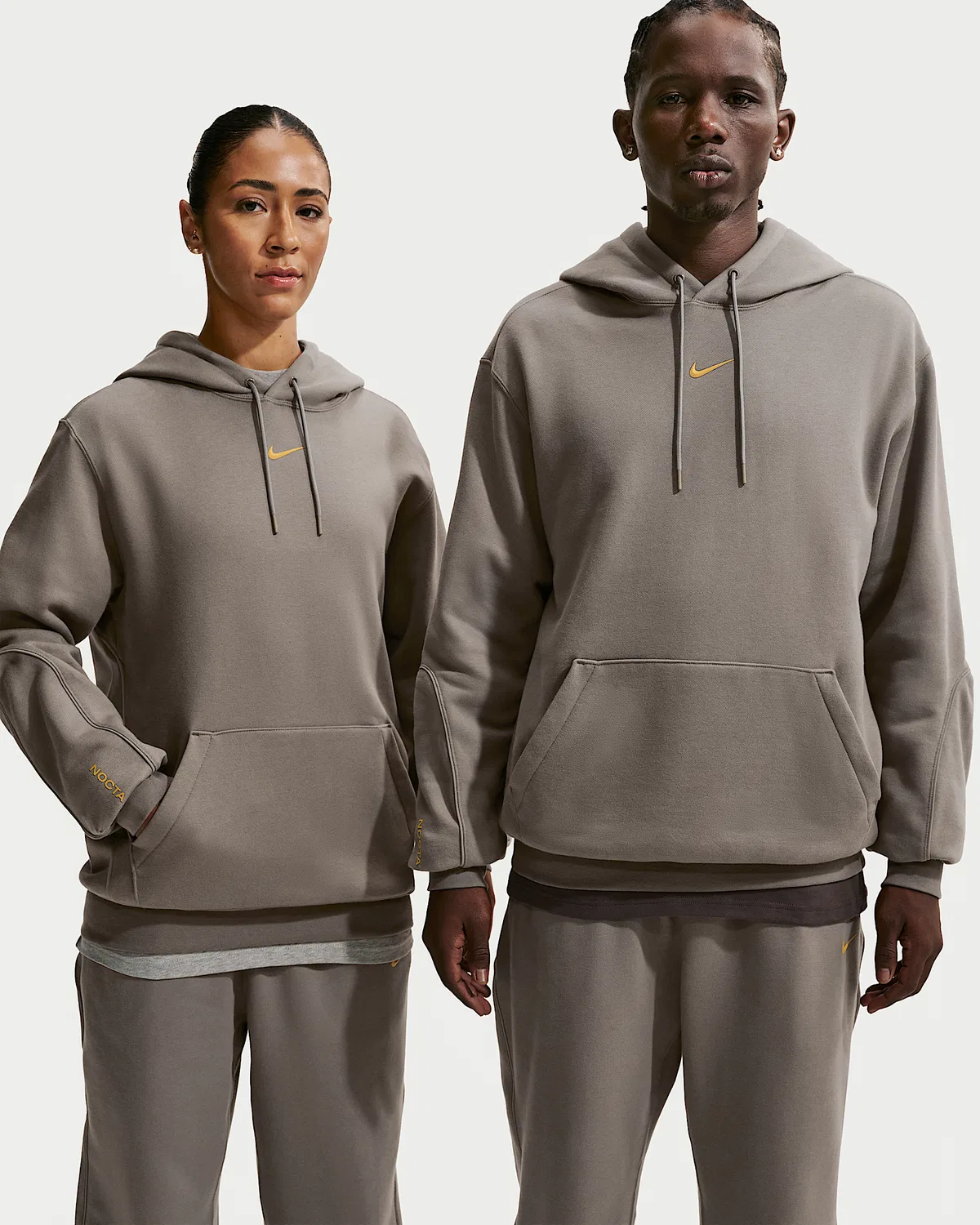 Флисовая худи CS Hoodie 2 NOCTA, Olive Grey/Olive Grey/Yellow Ochre
