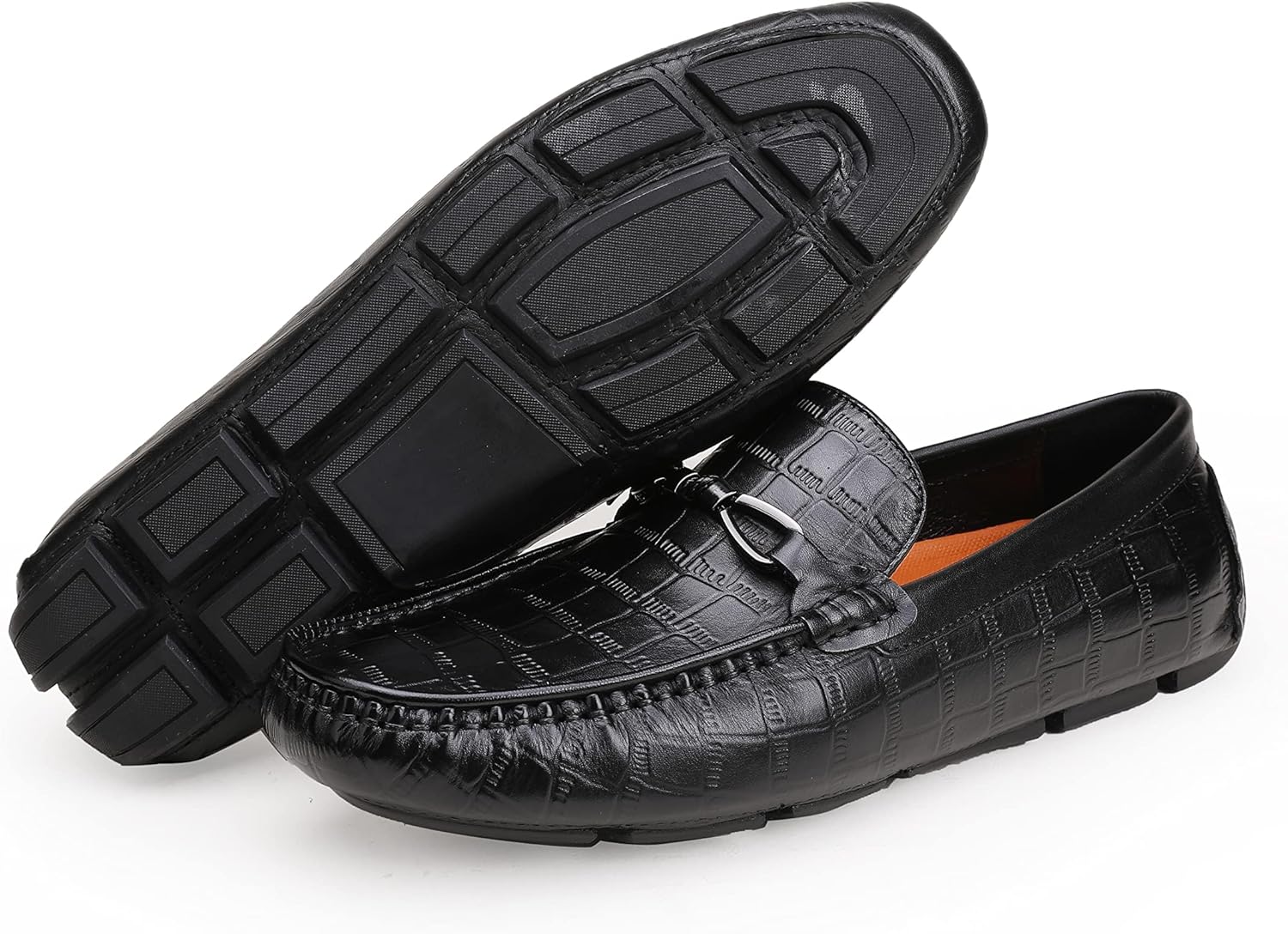 Мужские мокасины Classic Drive Slip On, кожаные повседневные туфли для мужчин, пенни-лоферы, классические туфли Generic, черный — фото 3