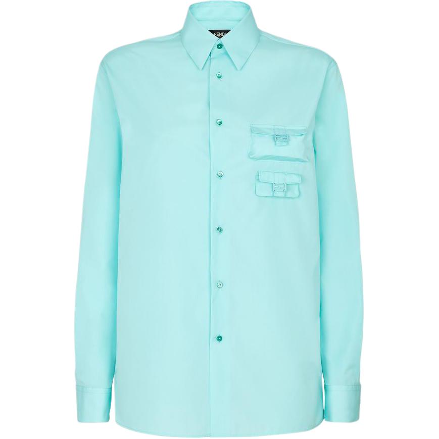 

FENDI Мужская рубашка светло-голубого цвета