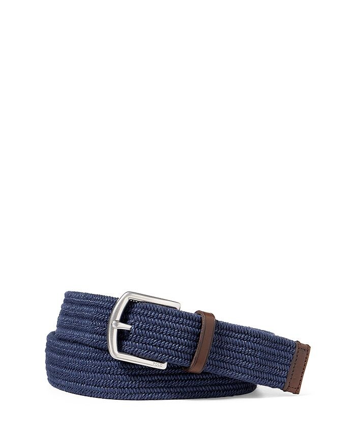 

Ремень Polo Ralph Lauren из вощеного хлопка стрейч, синий
