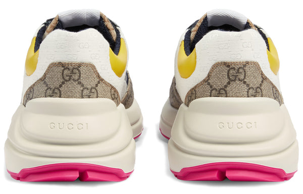 Кроссовки gg rhyton 'beige white yellow' Gucci, коричневый — фото 4