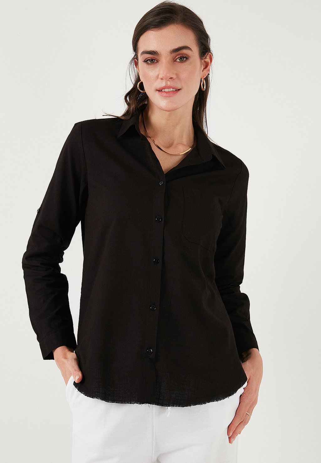 

Блузка на пуговицах REGULAR FIT LELA, черный