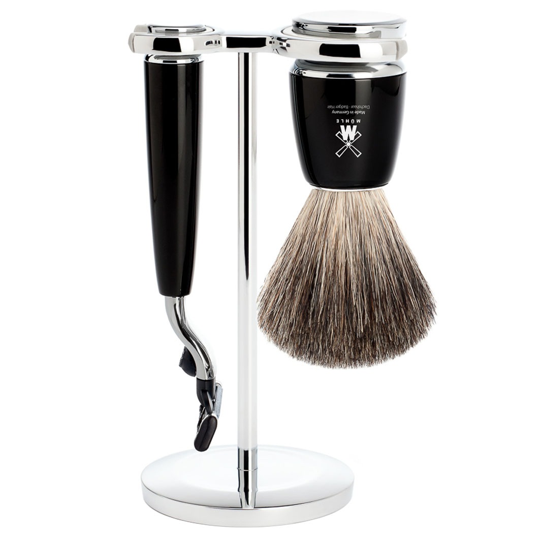 

Бритва rytmo 3-teiliges rasierset edelharz schwarz Muehle, количество 1 шт.