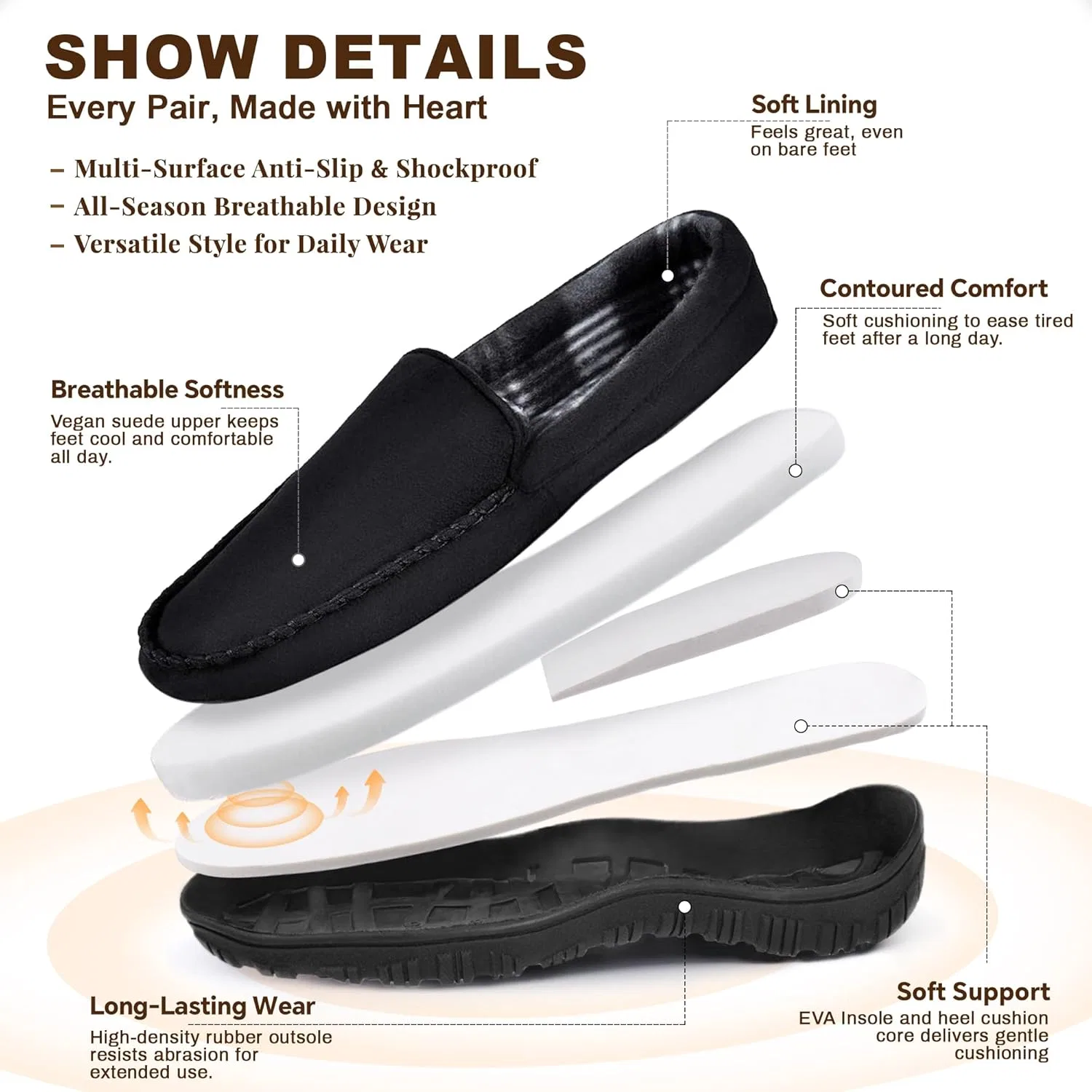 Тапочки из микрофибры shoeslocker, черный — фото 3