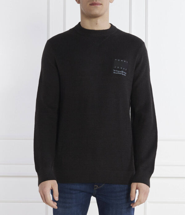 

Свитер Tommy Jeans TJM Reg Strct Tonal Flag, черный