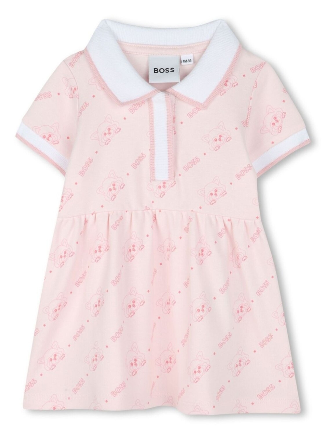 

Платье с графичным принтом BOSS Kidswear, розовый