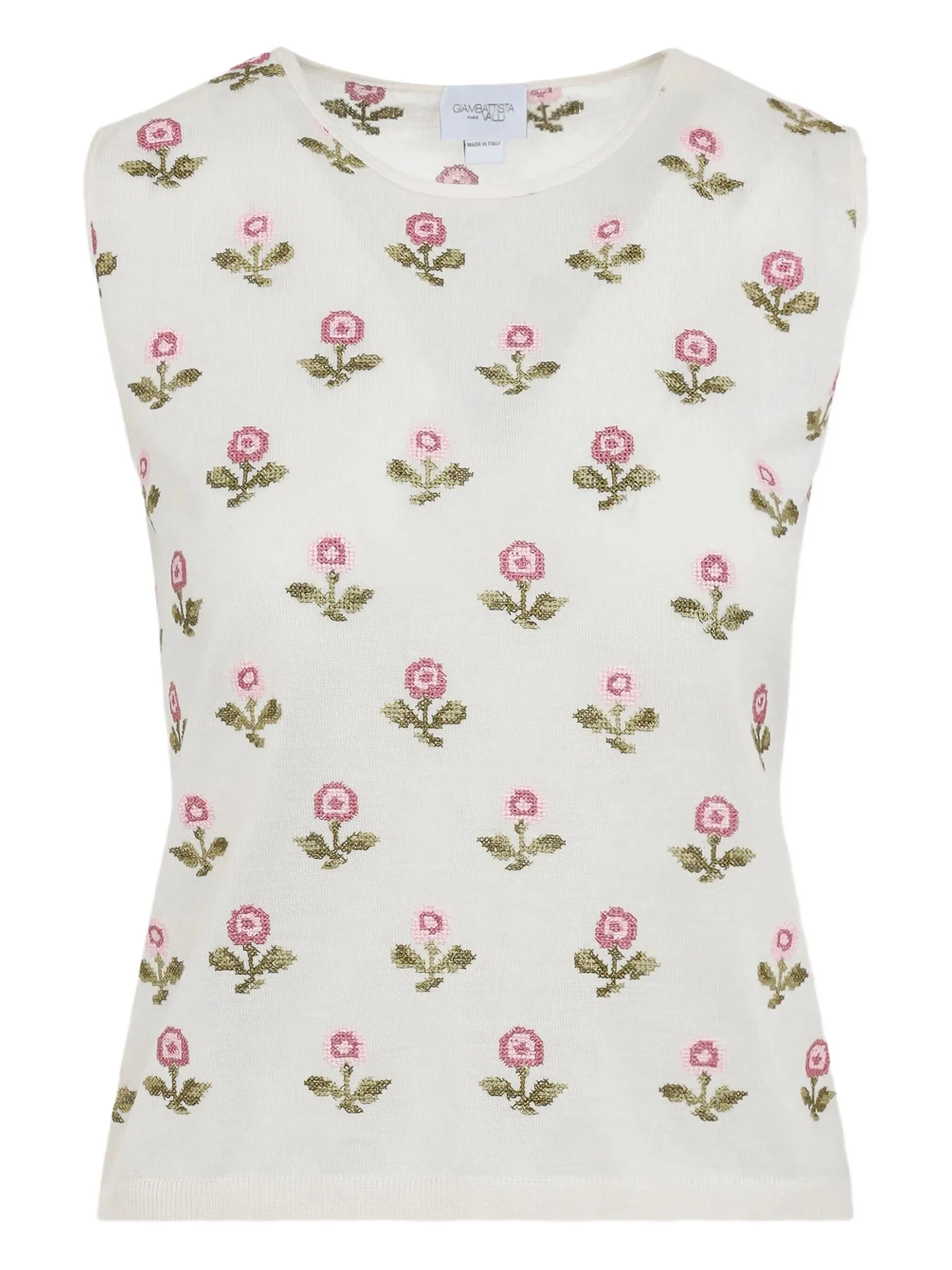 

Топ с цветочным принтом Giambattista Valli, белый