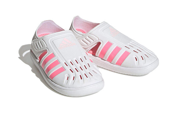 Кроссовки летние закрытые сандалии для воды Adidas, белый — фото 3