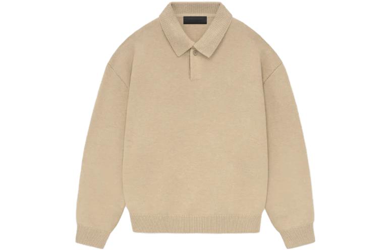 

Детское трикотажное поло Fear Of God Essentials, Cloudy Gold/Gold Heather