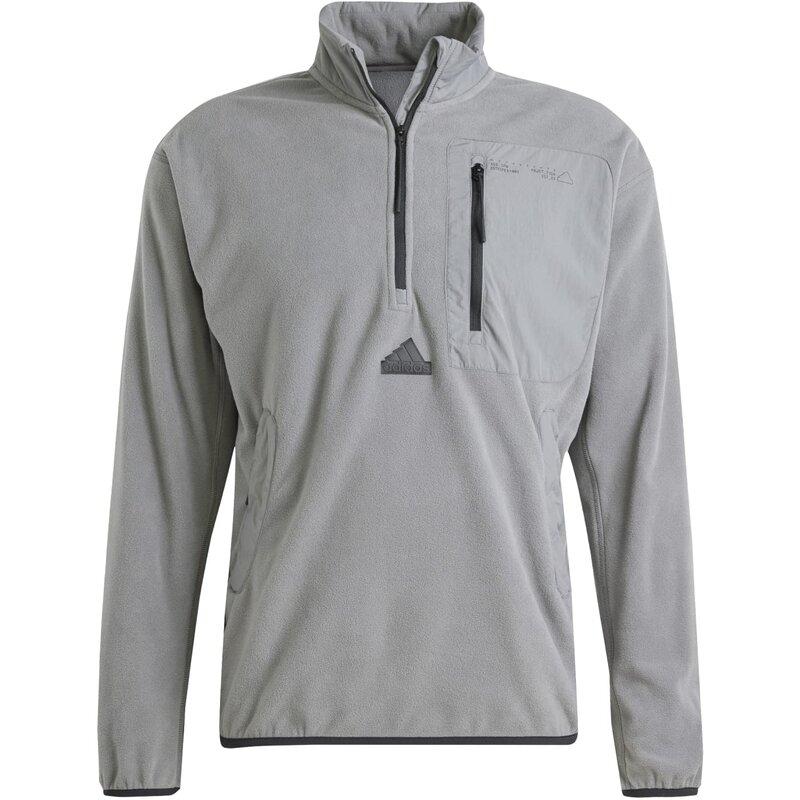 Rolli city escape флис с застежкой-молнией 1/2 Adidas, цвет grefou