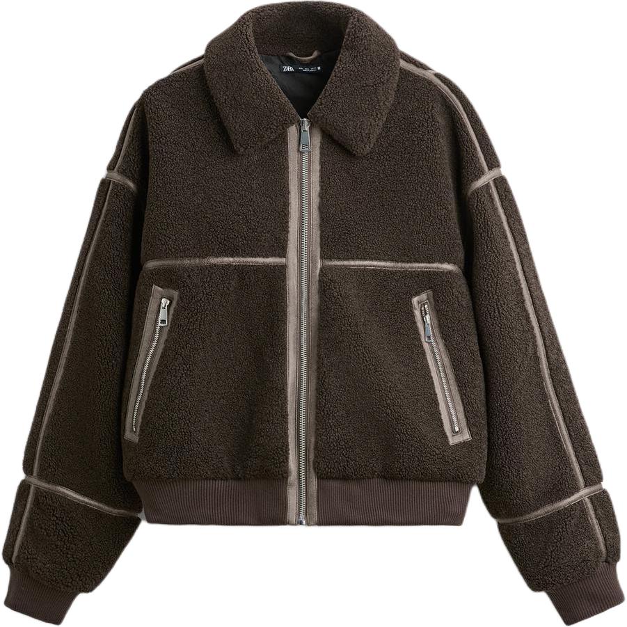 

ZARA Бархатная куртка мужская, Brown