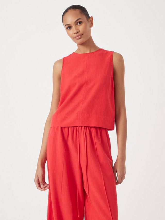 

Топ-шелл Vera из льняной смеси с вискозой LENZING ECOVERO HUSH, True Red