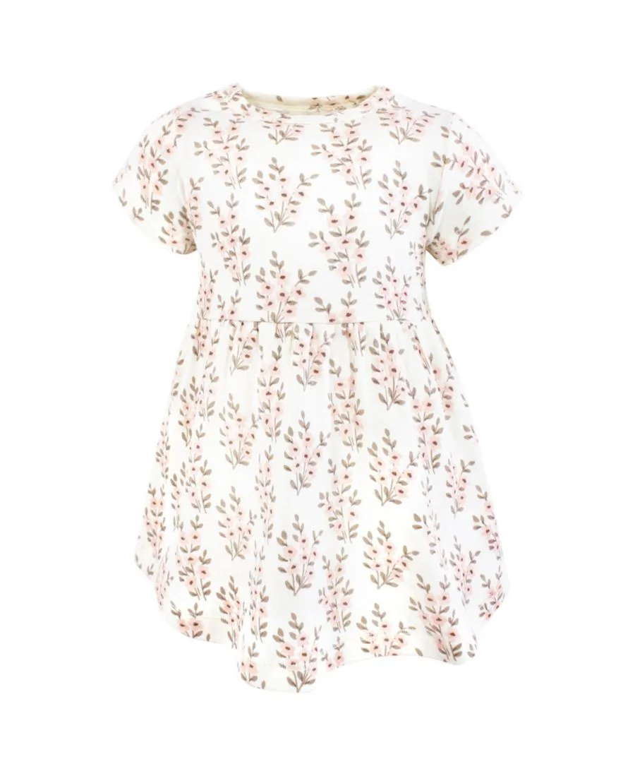 Комплект из двух платьев (двух пар) Hudson Baby, розовый taupe florals — фото 3