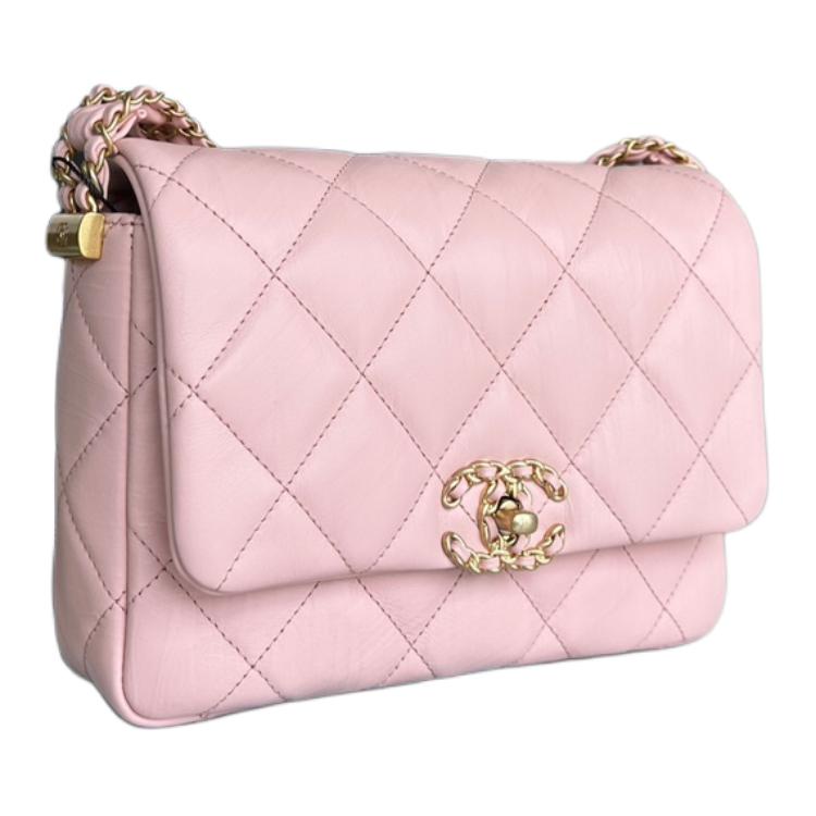 CHANEL Сумка из коровьей кожи тофу хобо через плечо кроссбоди женская светло-розовая — фото 3