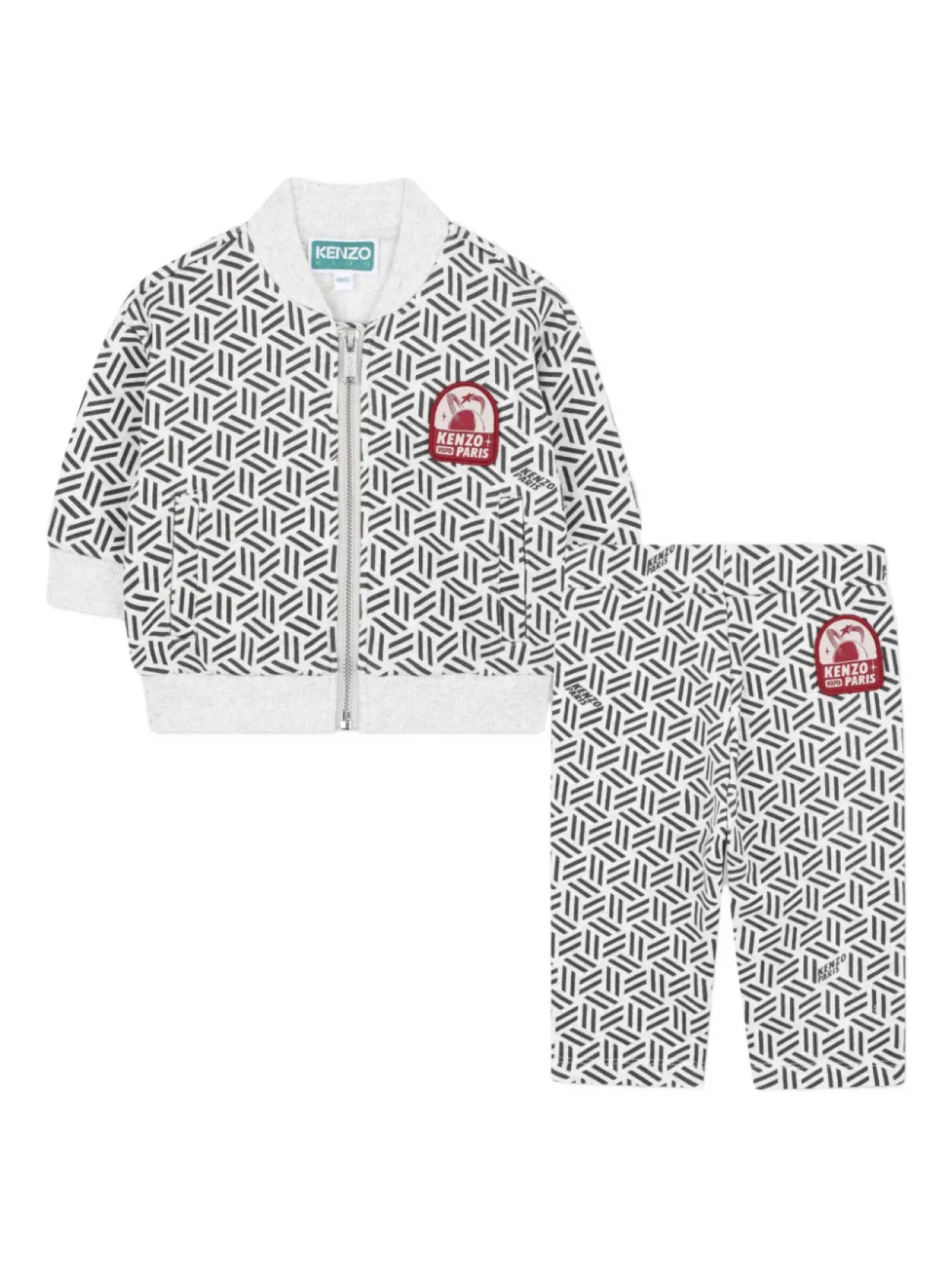 

Kenzo Kids спортивный костюм с геометричным принтом, белый