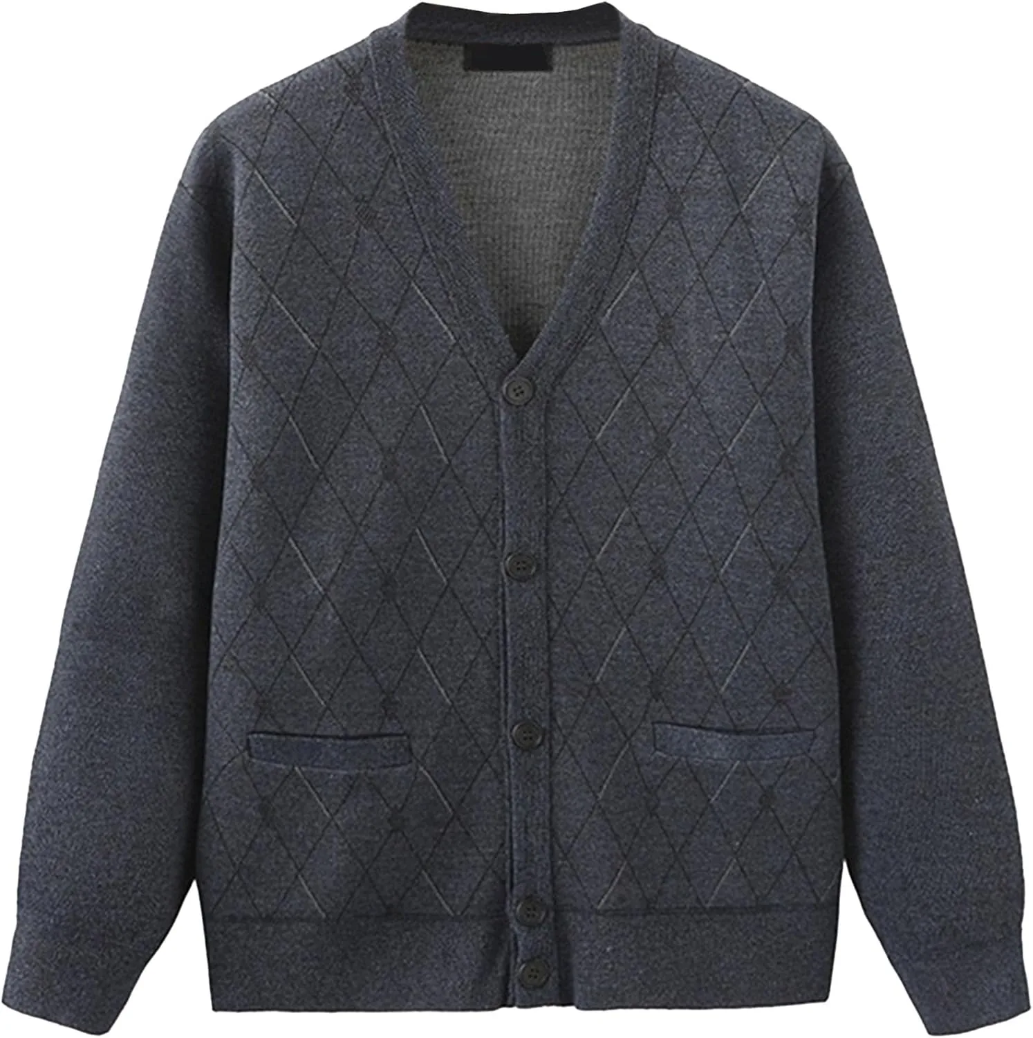 

Мужской кардиган из кашемира V-образным вырезом на пуговицах JEShifangjiusu