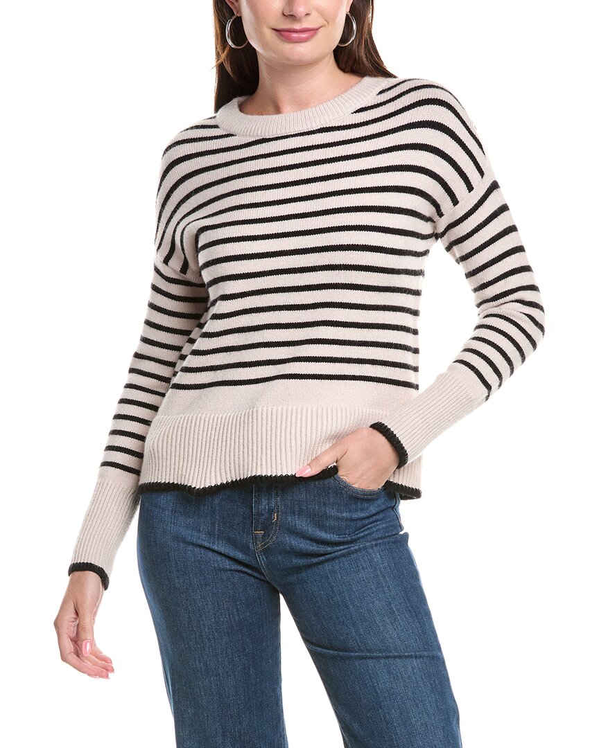 

T Tahari Полосатый пуловер, белый