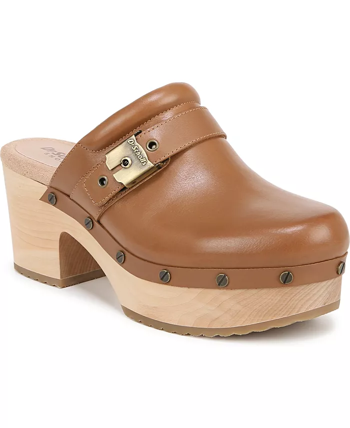 Оригинальные женские туфли Joy Platform Clogs Dr. Scholl's, коричневый