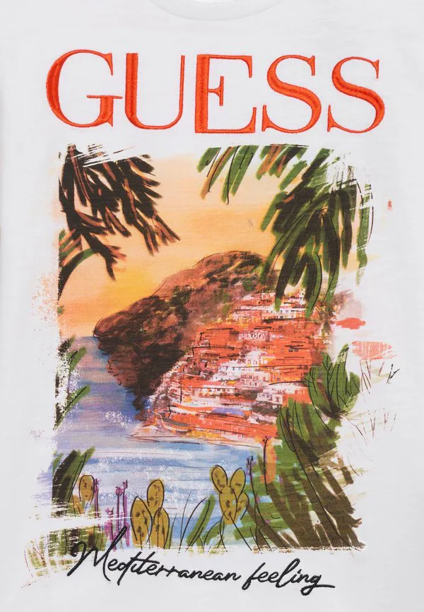 Детская футболка унисекс с принтом Guess, Pure White — фото 4