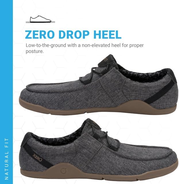Мужские слипоны Xero Shoes Kona Barefoot, Asphalt — фото 3