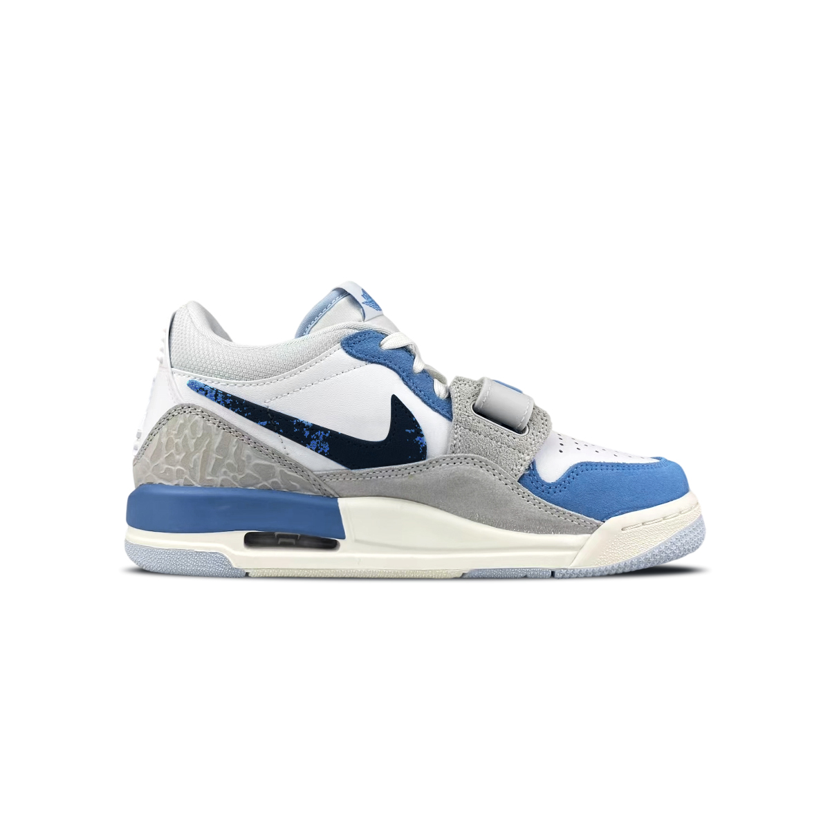 Jordan Легкие Legacy 312 устойчивые к истиранию низкие баскетбольные кроссовки Unisex White Blue — фото 3